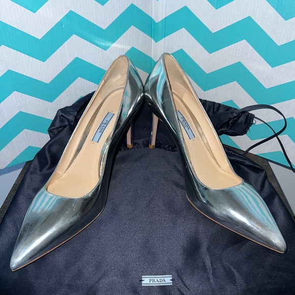 Prada Calzature Donna Pump Heel with Dust Bag Women's Size 38.5 - Picture 1 of 9
